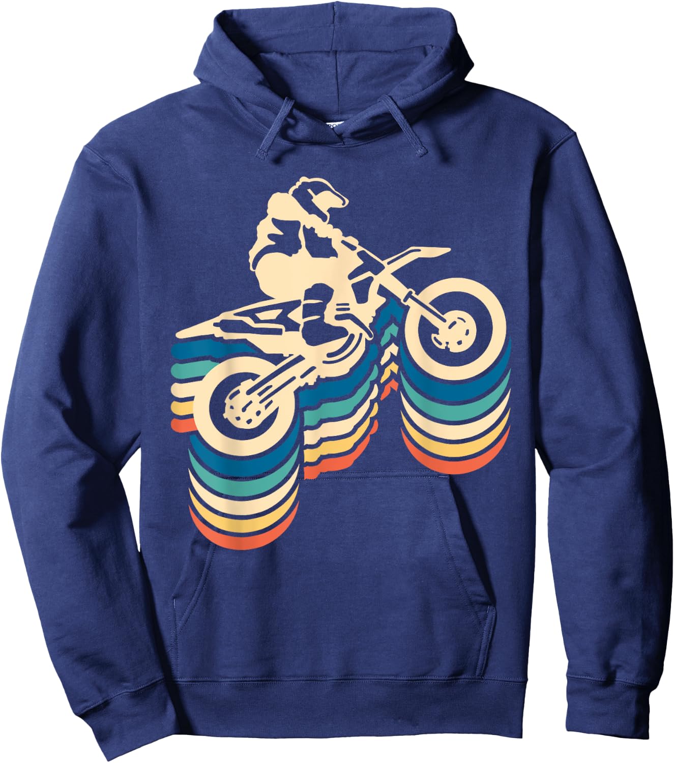 Retro Dirt Bike Rider Funny Enduro Biker Motorcycle Lovers Hoodie - Hoodie | Navy