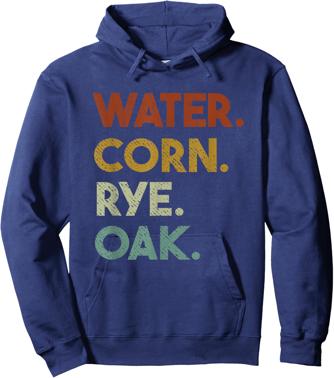 Bourbon Ingredient List Vintage Hoodie - Hoodie | Navy