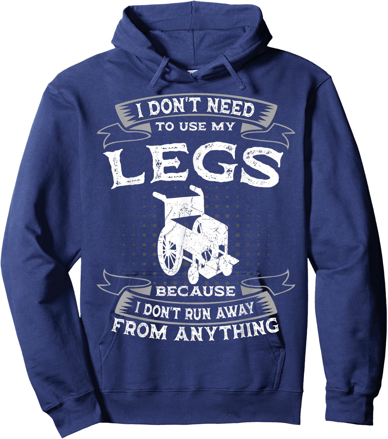 Paraplegic Paraplegia Disabled Person Wheelchair Paraparesis Hoodie - Hoodie | Navy