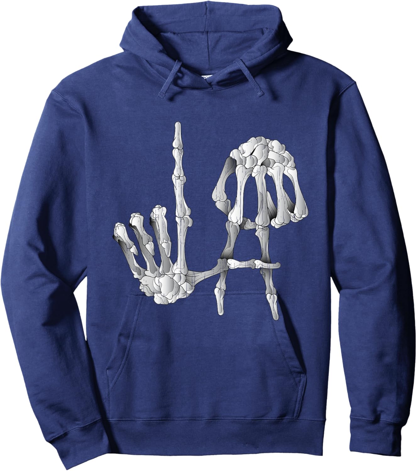 Los Angeles LA Hand Sign Funny Skeleton Halloween Costume Hoodie - Hoodie | Navy