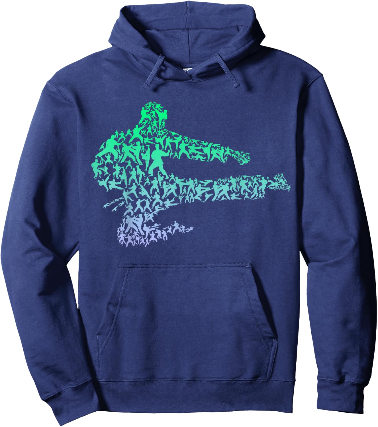 Cool Martial Arts Karate Kick Fighter Graphic Design Karate Hoodie - Hoodie | Navy