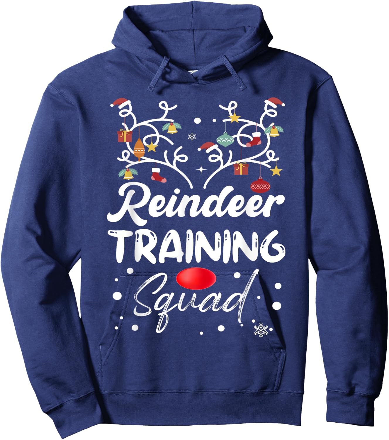 Christmas Running Reindeer Runner Training Squad Team Hoodie - Hoodie | Navy