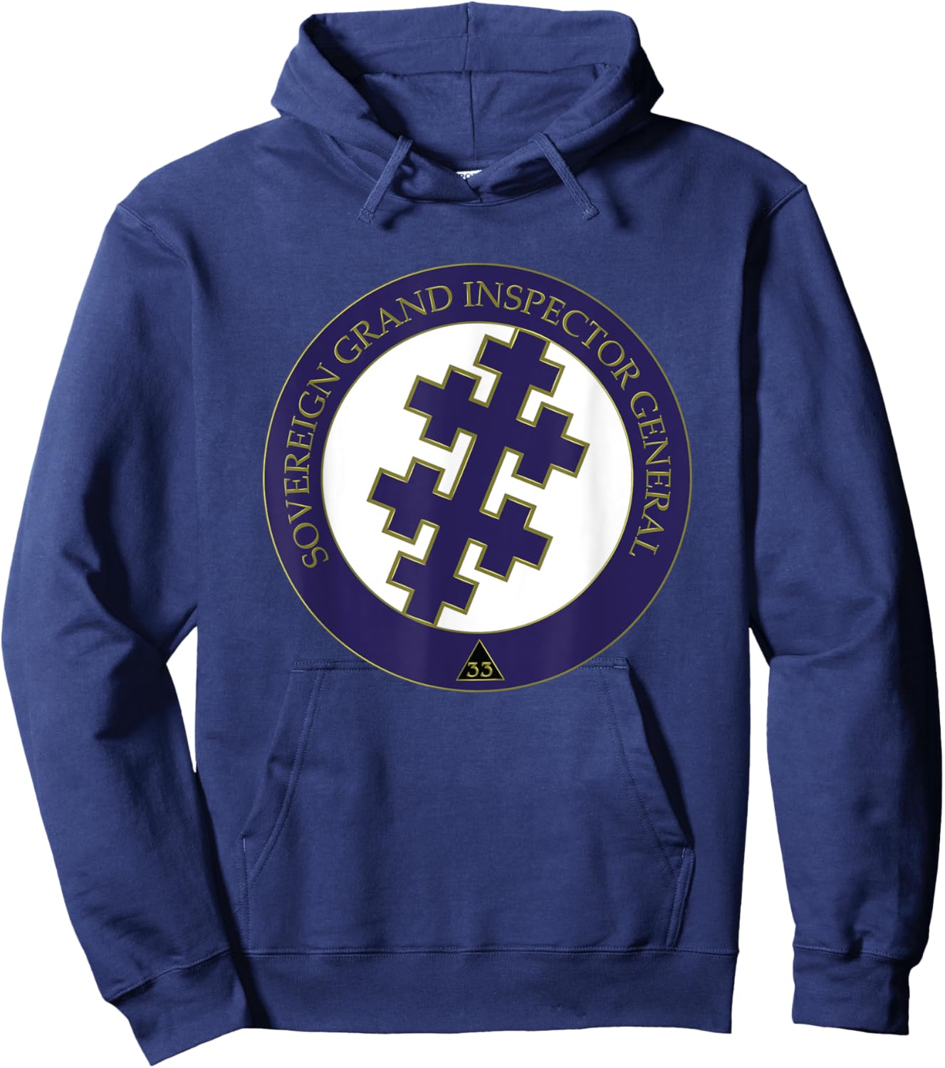 Sovereign Grand Inspector General Mason 33 AASR 33rd Masonic Hoodie - Hoodie | Navy