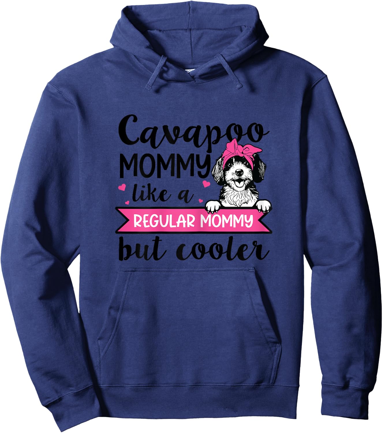 Cavapoo Dog Lover Design for a Cavapoo Mom Hoodie - Hoodie | Navy