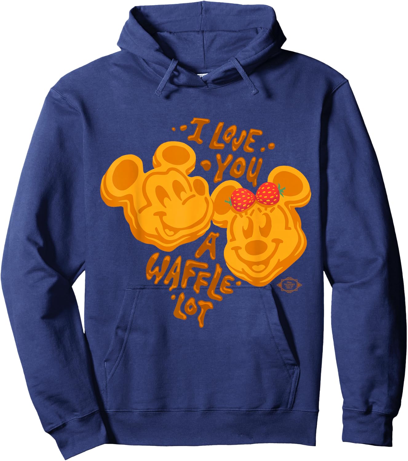 Disney Mickey & Minnie Love You a Waffle Lot Valentine’s Day Hoodie - Hoodie | Navy
