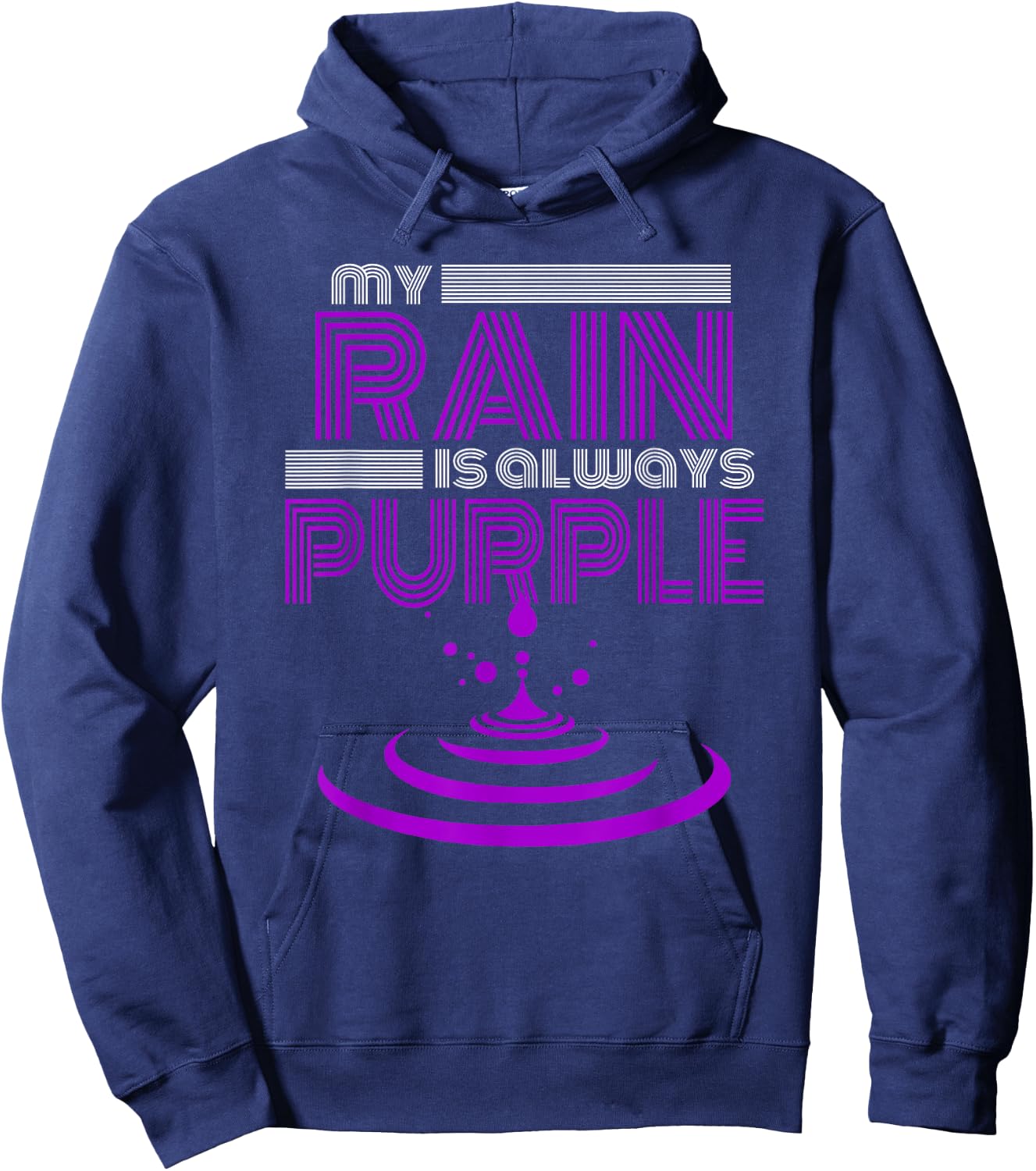 Rain Purple Umbrella For Violet Favorite Color Hoodie - Hoodie | Navy