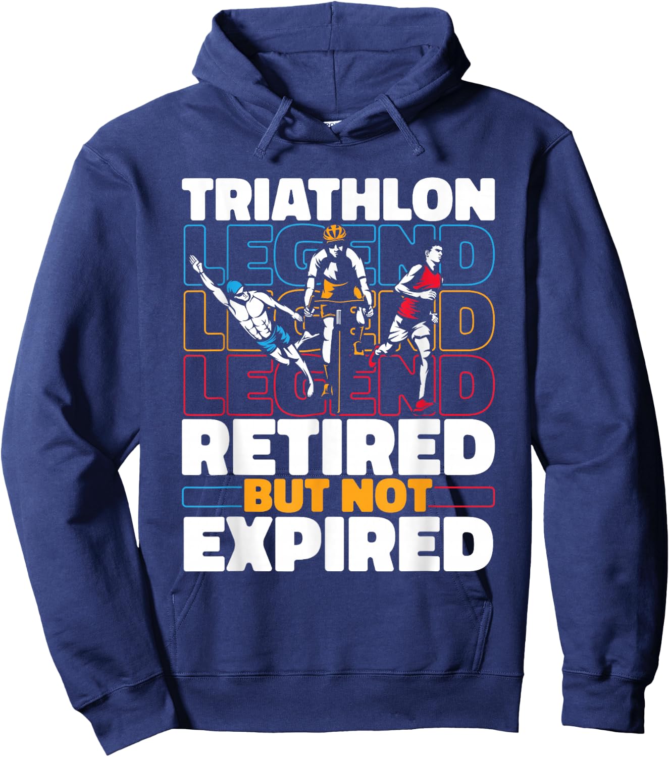 Triathlete Retired Running - Swimming Cycling Triathlon Hoodie - Hoodie | Navy