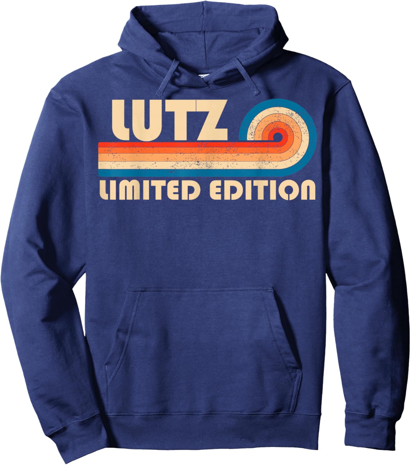 LUTZ Surname Retro Vintage 80s 90s Birthday Reunion Hoodie - Hoodie | Navy