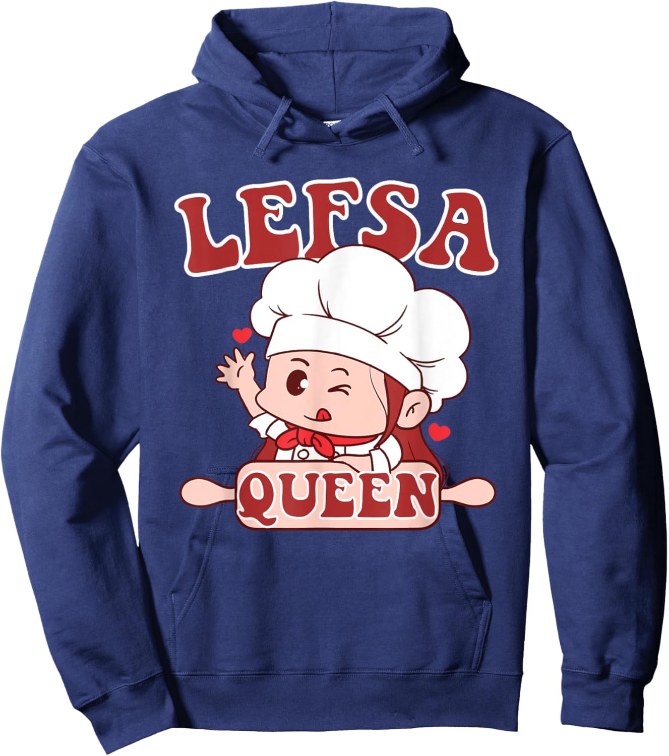 Lefsa Queen Norwegian Potato Flatbread Hoodie - Hoodie | Navy