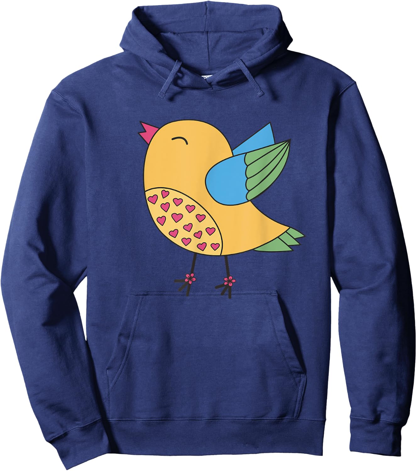 Cute Happy Yellow Bird Lover Gift Toddler Kids Youth Hoodie - Hoodie | Navy