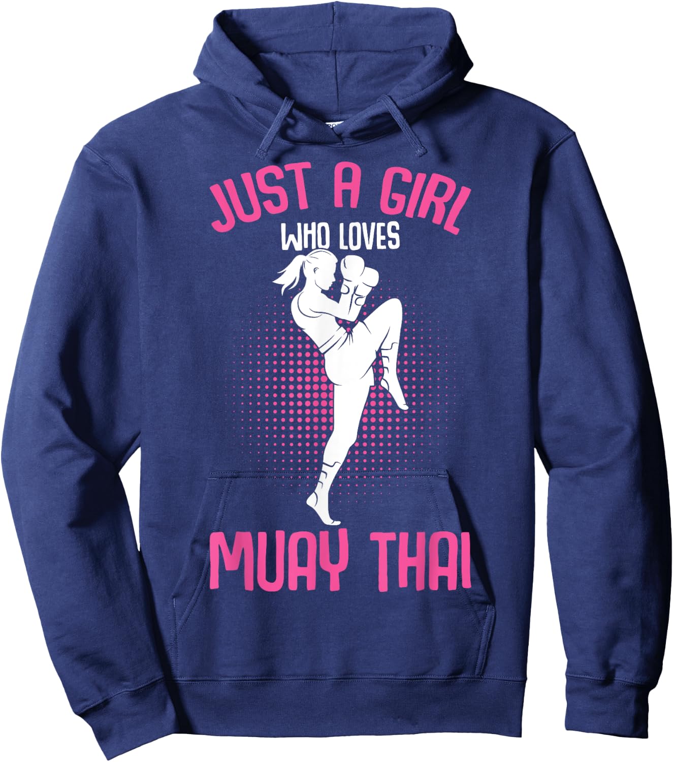 Just a Girl who loves Muay Thai Kids Girls Hoodie - Hoodie | Navy