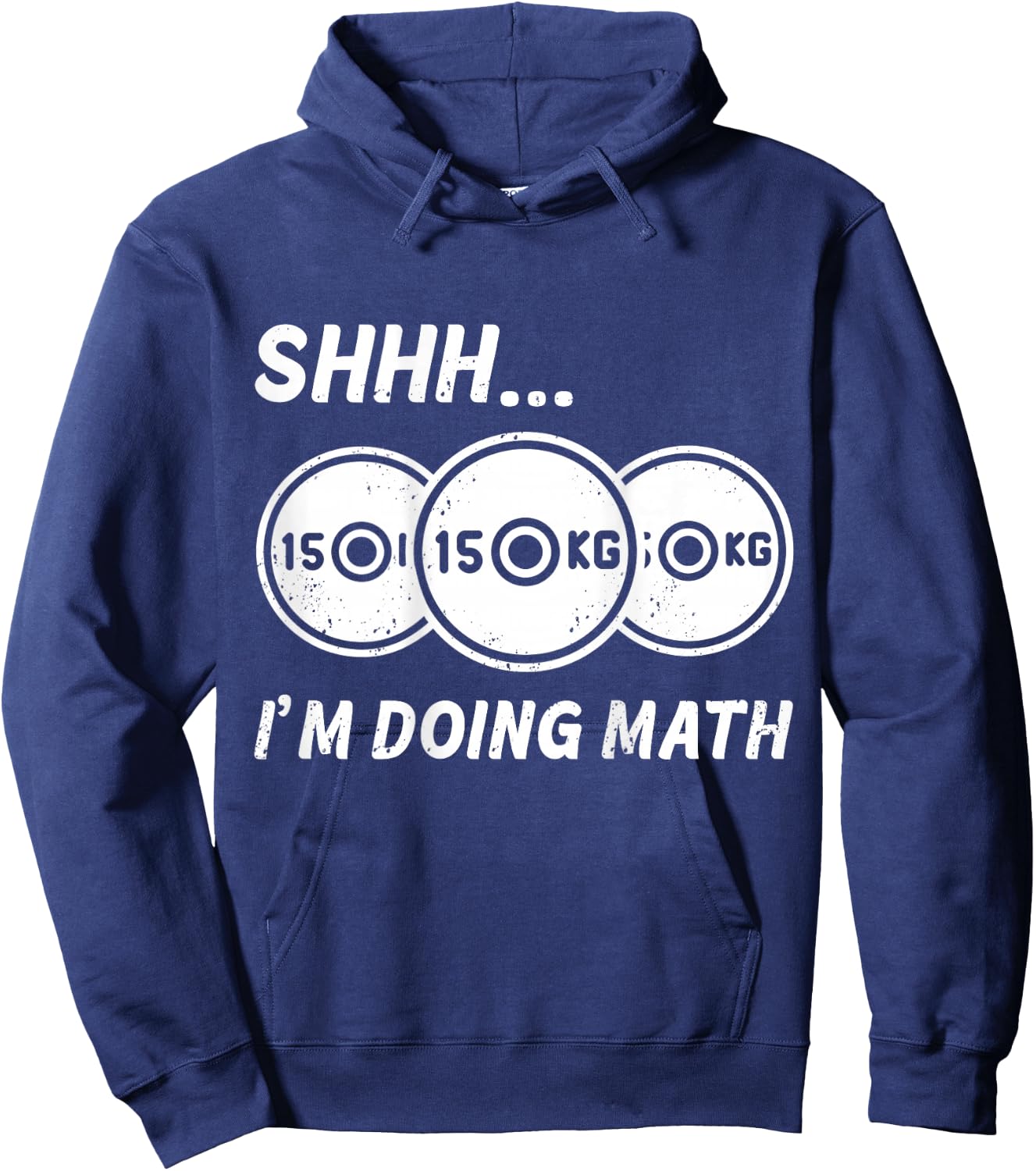 Shhh... I'm Doing Math BACKPRINT | Fitness And Bodybuilding Hoodie - Hoodie | Navy