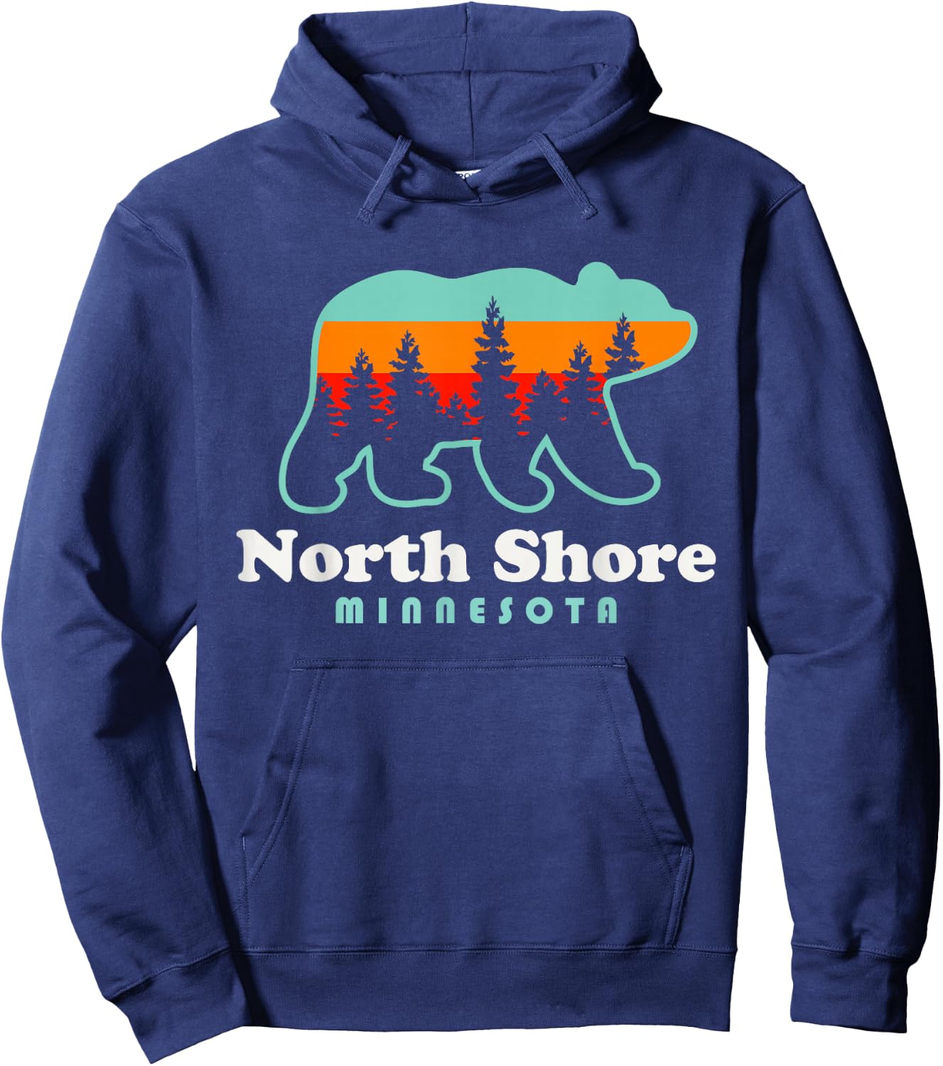 North Shore Minnesota Lake Superior Duluth MN Hoodie - Hoodie | Navy