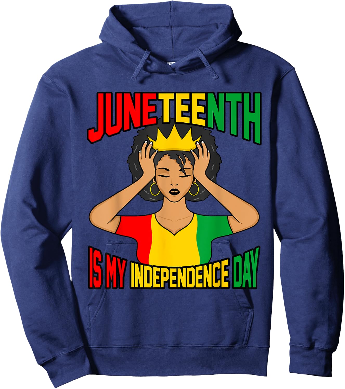 My Independence Juneteenth Black History Month Graphic Hoodie - Hoodie | Navy