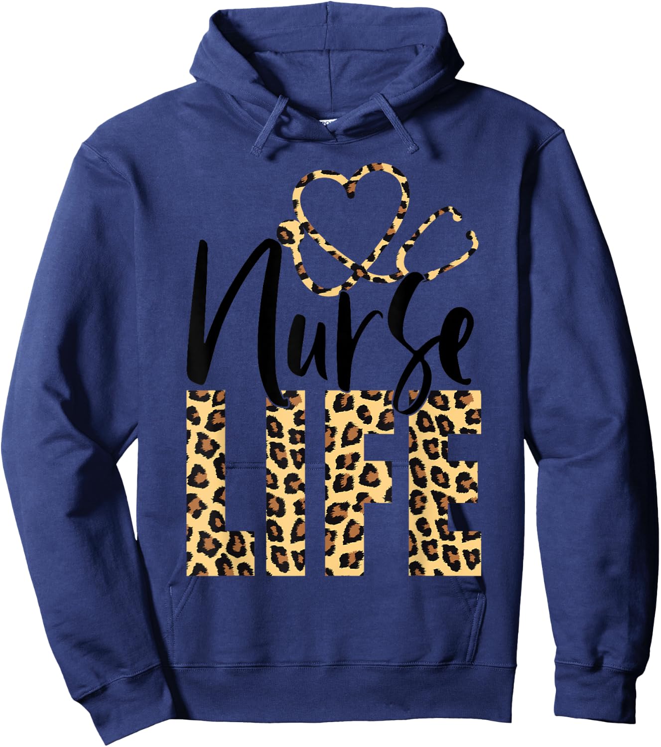 Cute Leopard Nurse Life for Nursing School | Nurse Week 2023 Hoodie - Hoodie | Navy