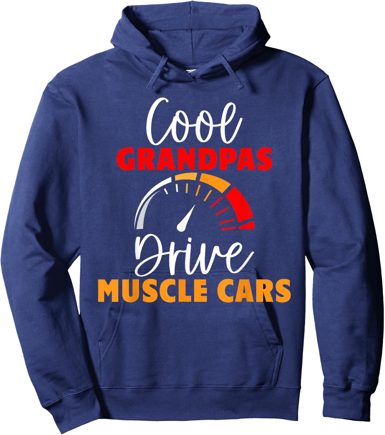 Cool Grandpas drive Muscle Cars Grandpa Hoodie - Hoodie | Navy