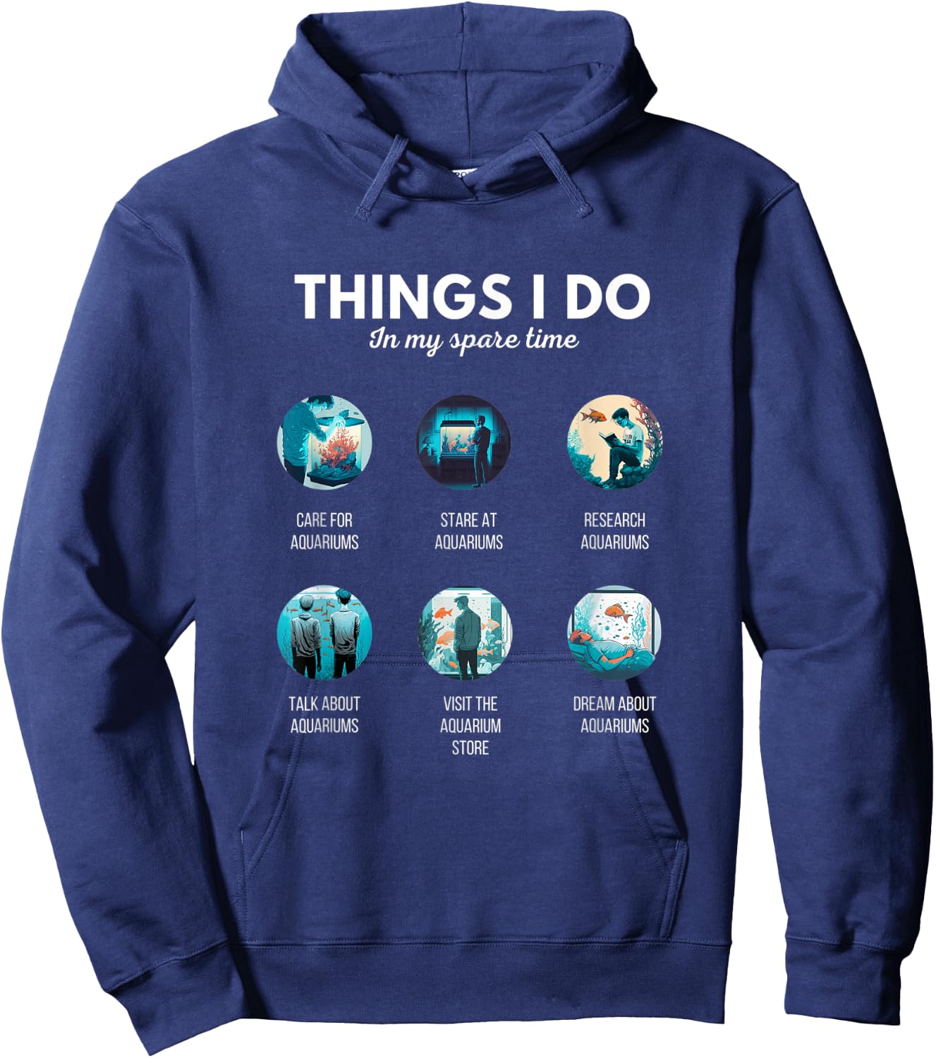 The Addiction Fish Tank Lovers Funny Aquarium Fishkeeping Hoodie - Hoodie | Navy