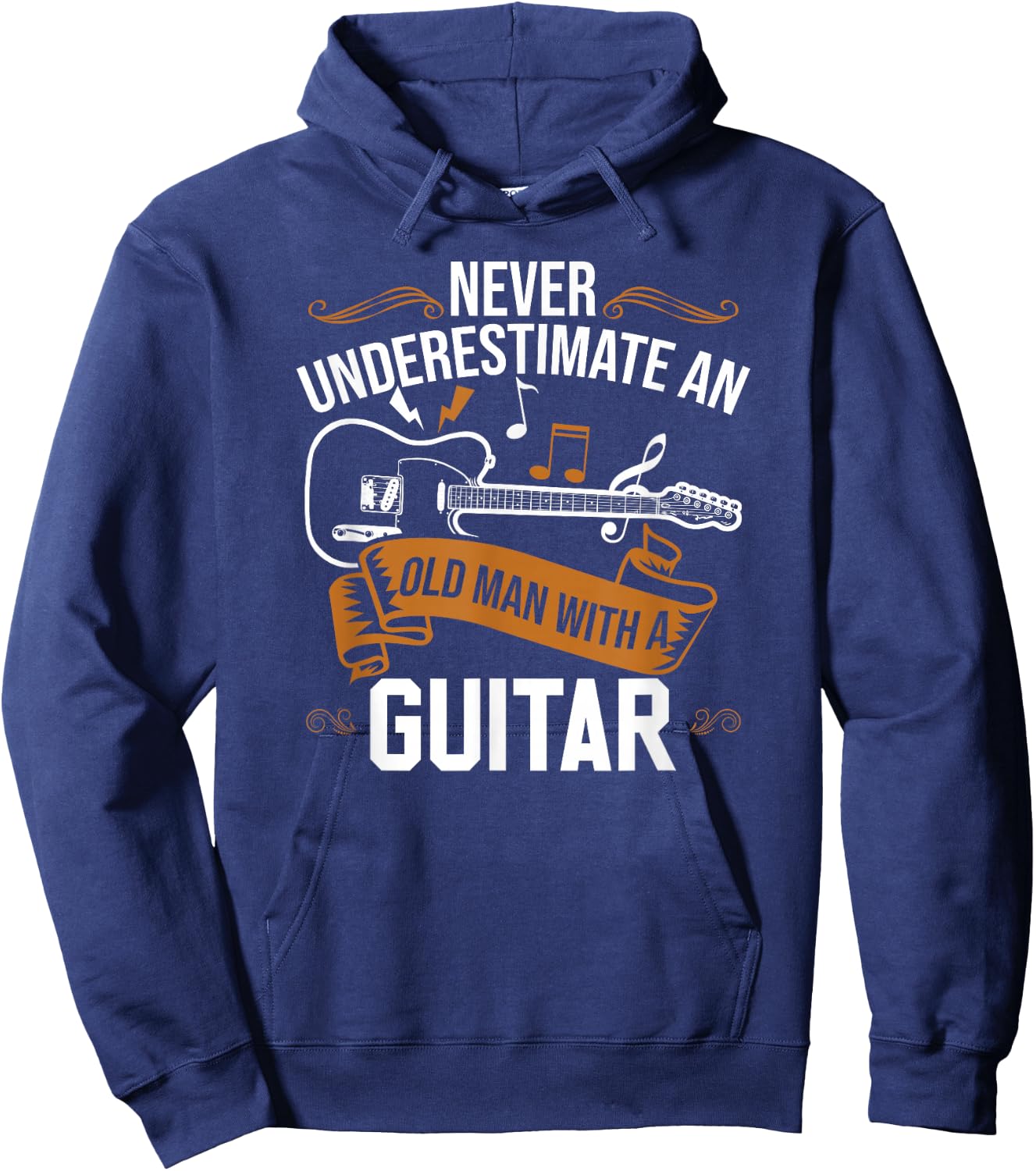 Guitar Player | Never Underestimate An Old Man With A Guitar Hoodie - Hoodie | Navy
