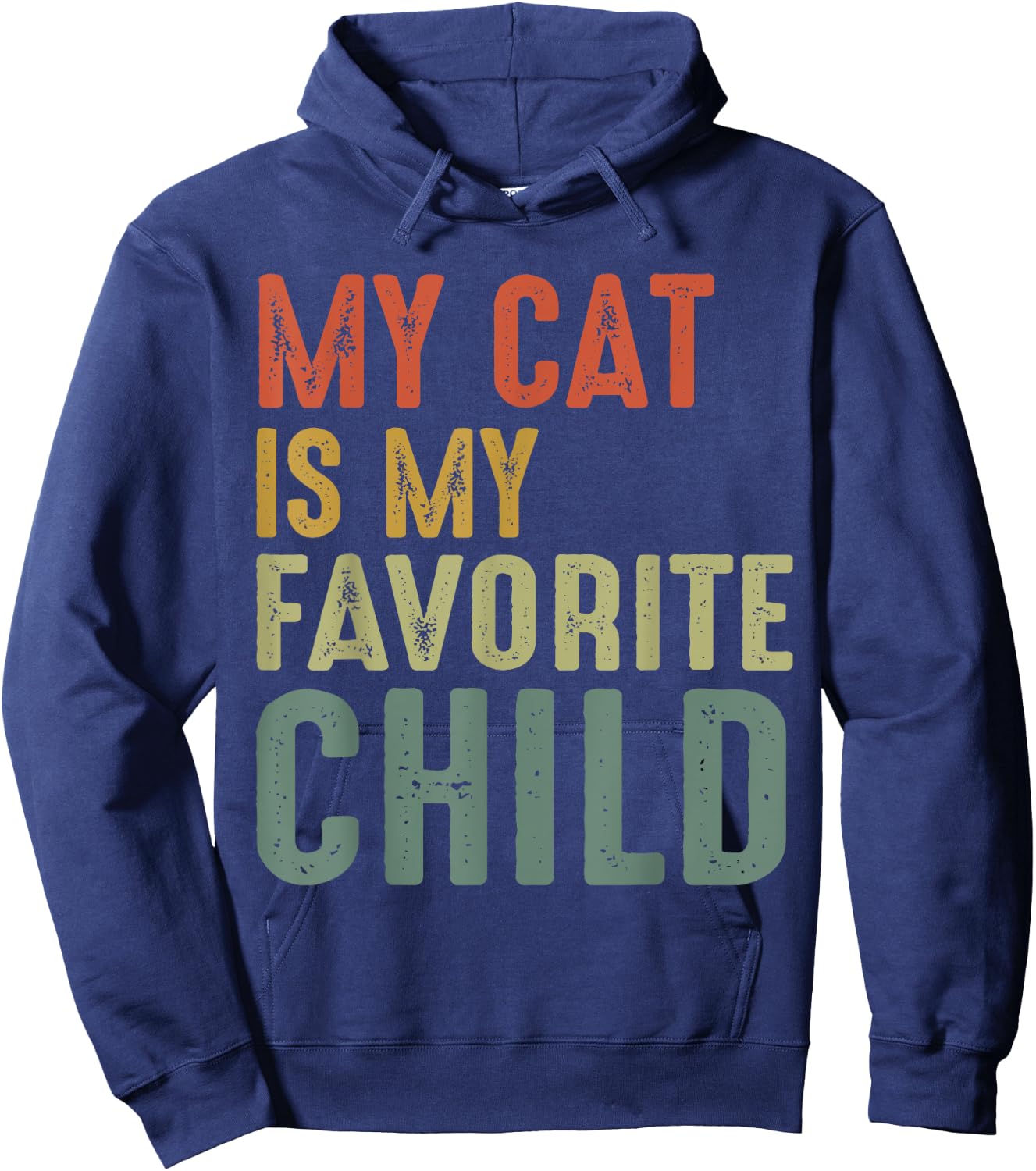 Vintage My Cat Is My Favorite Child Hoodie - Hoodie | Navy