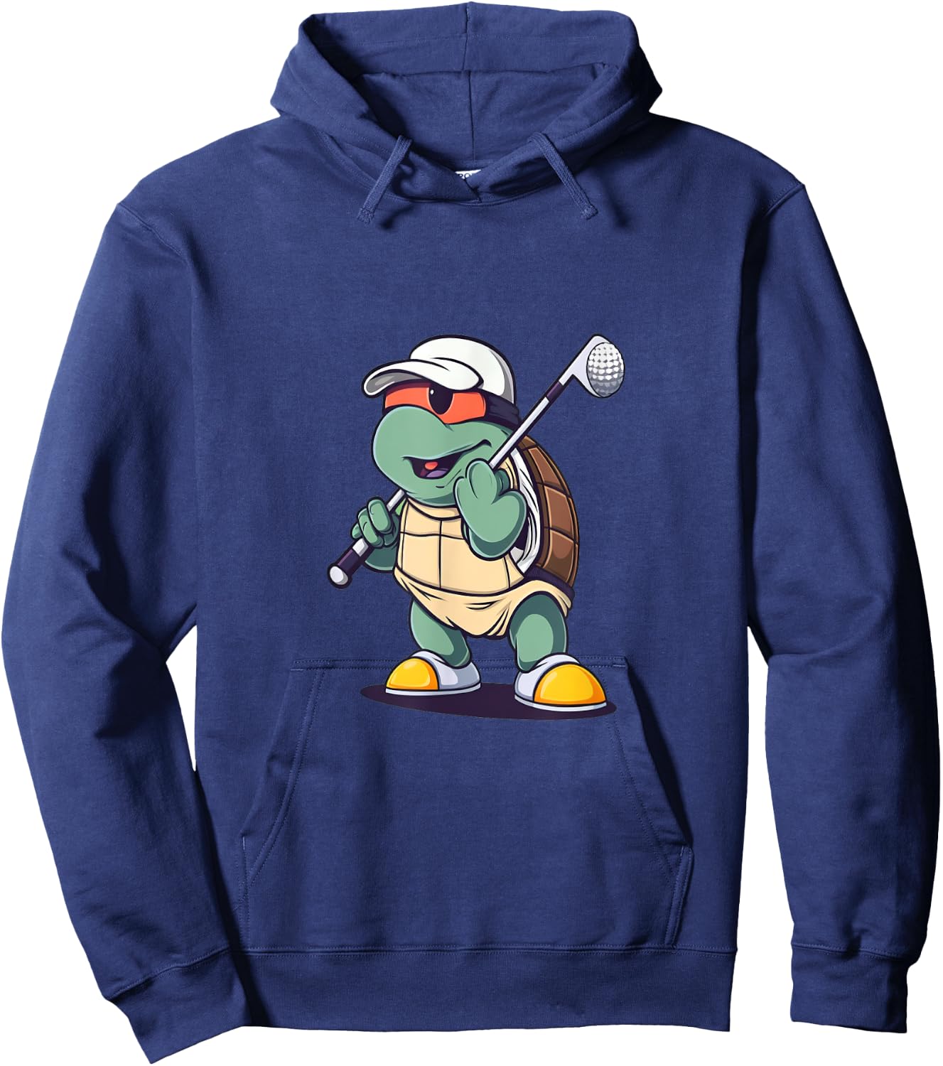 Turtle Tortoise Playing Golf Golfer Golfing Hoodie - Hoodie | Navy