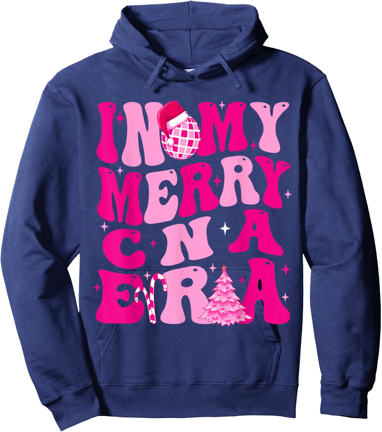 In My Merry CNA Era Christmas Retro Hoodie - Hoodie | Navy