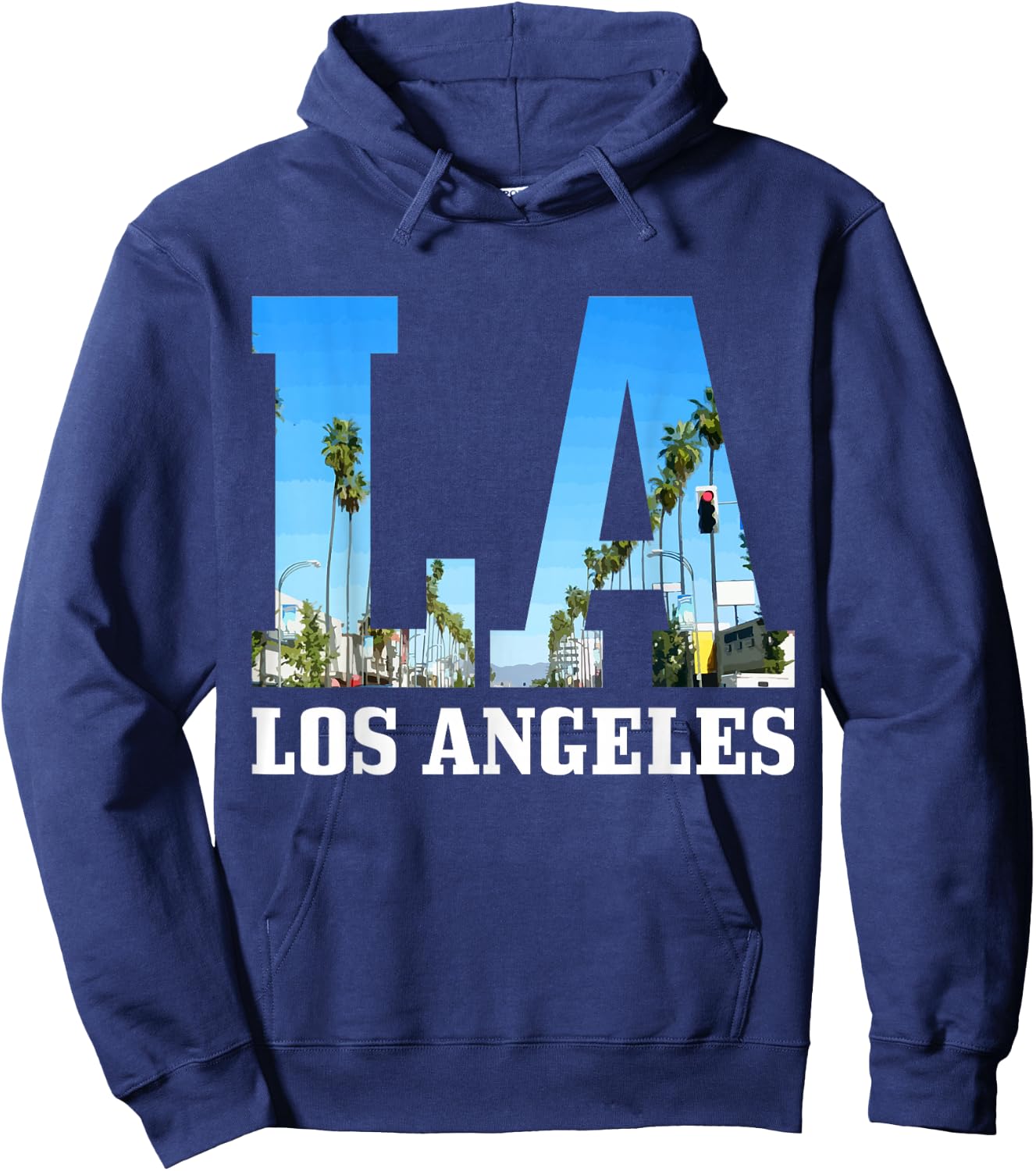 Los Angeles LA Vintage California Los Angeles Hoodie - Hoodie | Navy