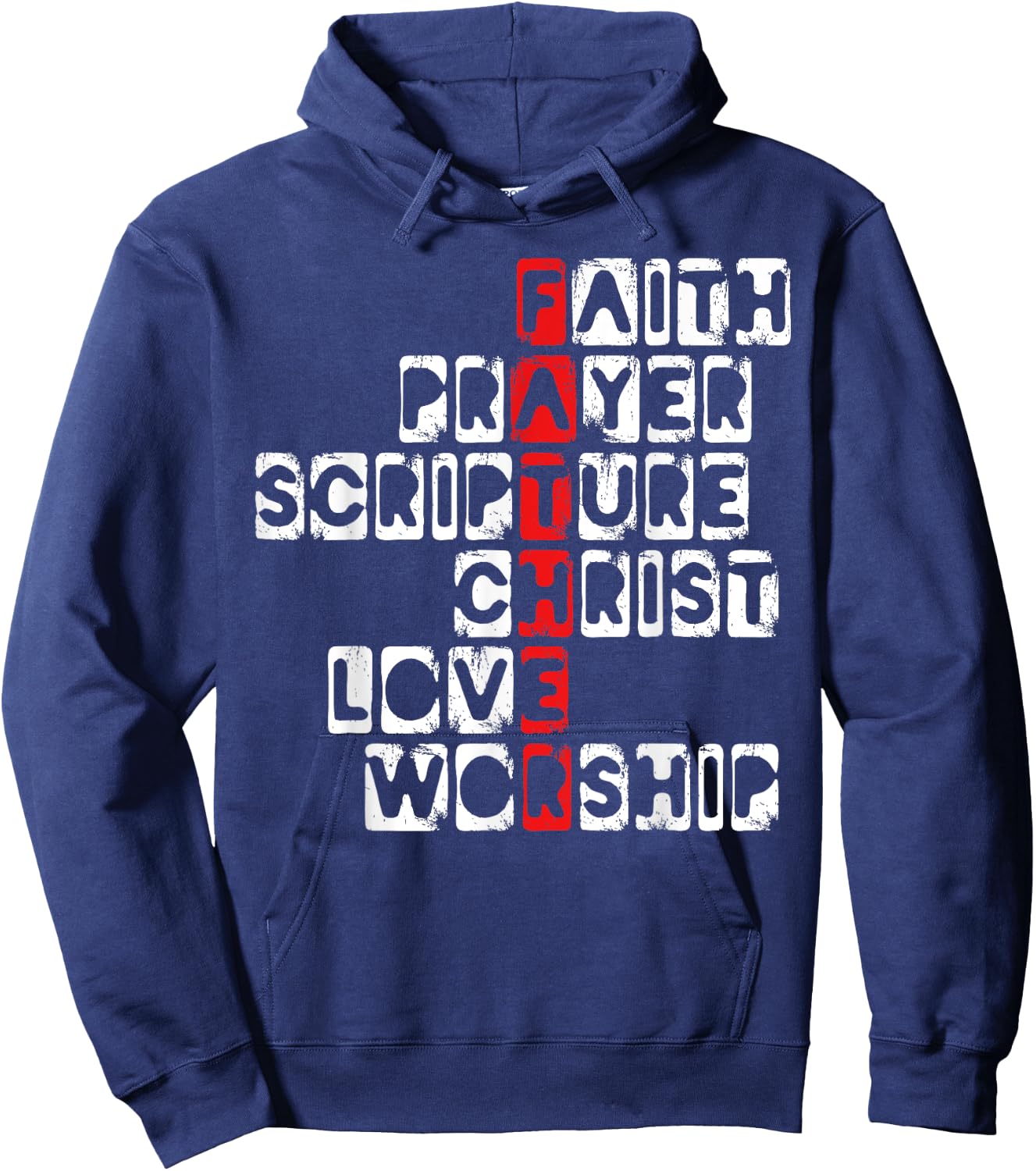 Religious Dad Christian Believer Fatherhood Fathers Day Hoodie - Hoodie | Navy