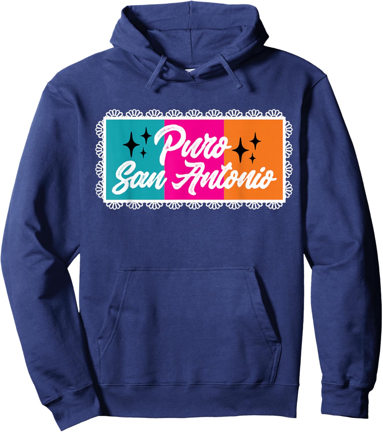 Puro San Antonio Alamo City Fiesta Colors Hoodie - Hoodie | Navy