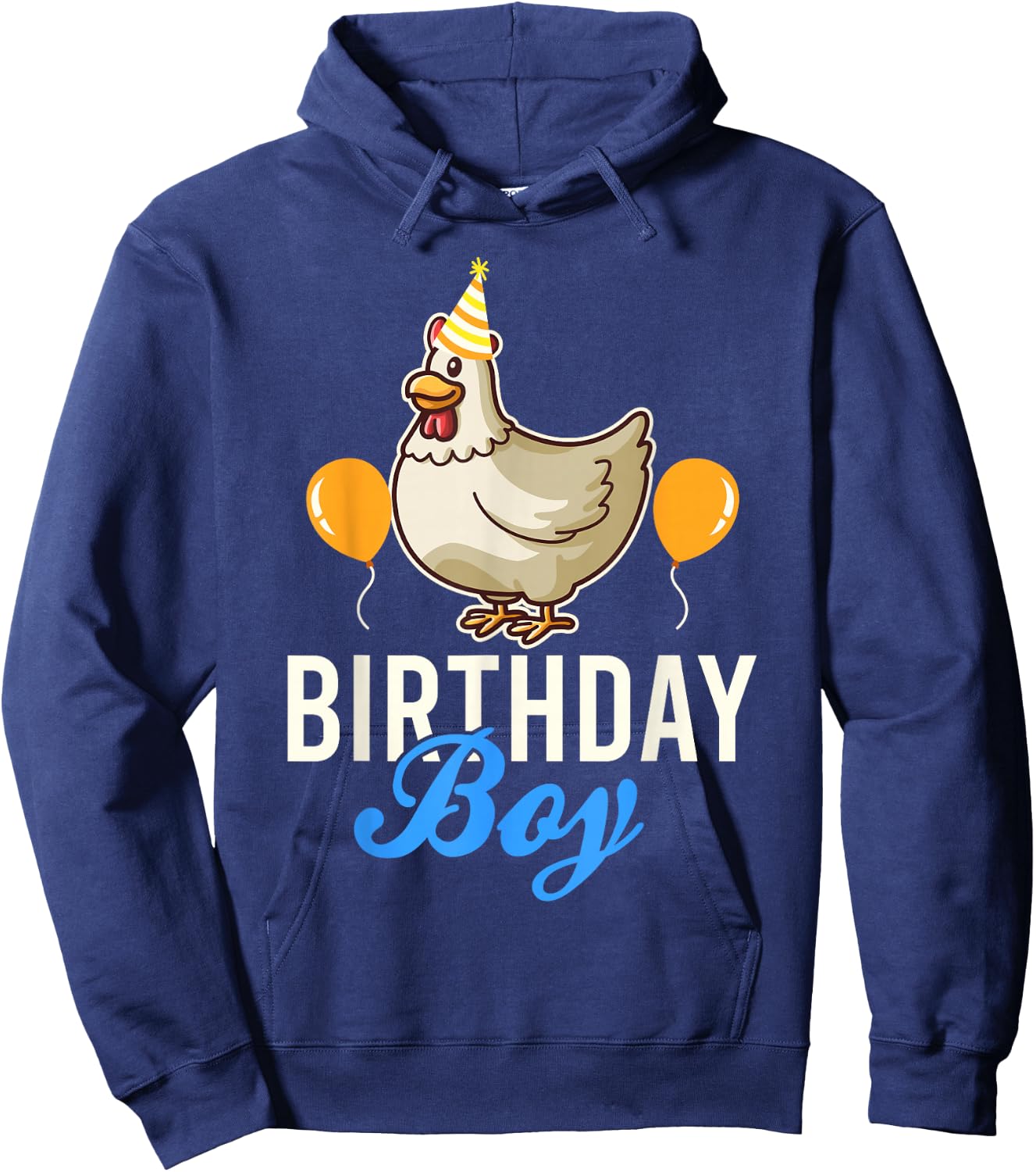 Cute Chicken Birthday Boy Hoodie - Hoodie | Navy