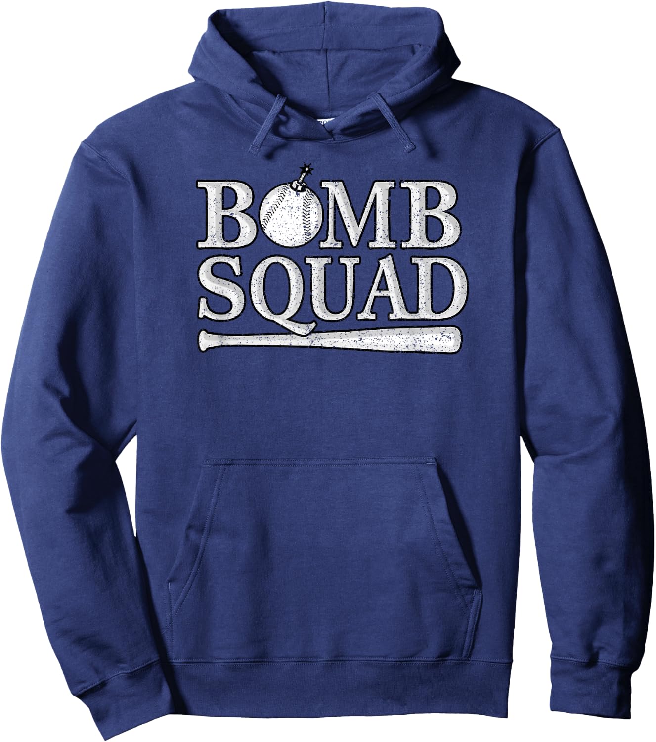 Vintage Bomb Squad Dinger Home Run Baseball Softball Hitting Hoodie - Hoodie | Navy