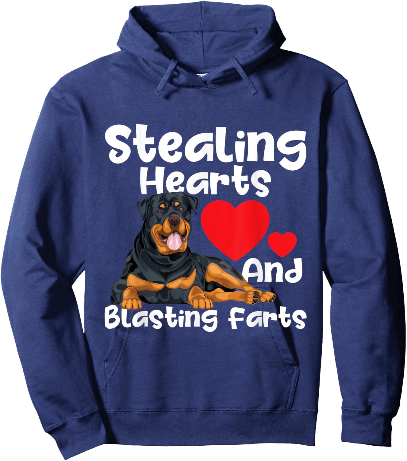 Stealing Hearts & Blasting Farts - Rottweiler Puppy Owner Hoodie - Hoodie | Navy