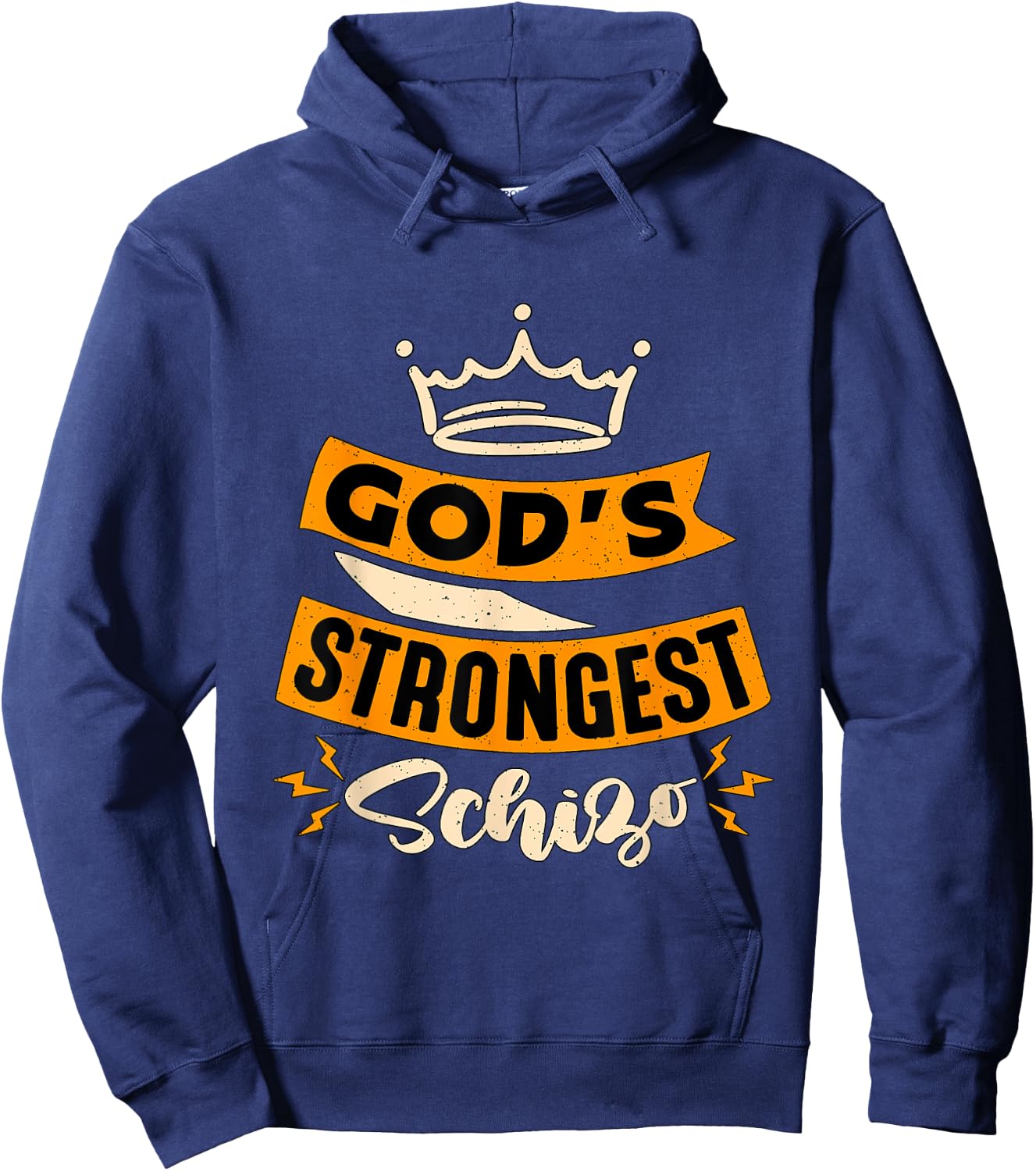 Gods Strongest Schizo Mental Health Awareness Mental Health Hoodie - Hoodie | Navy