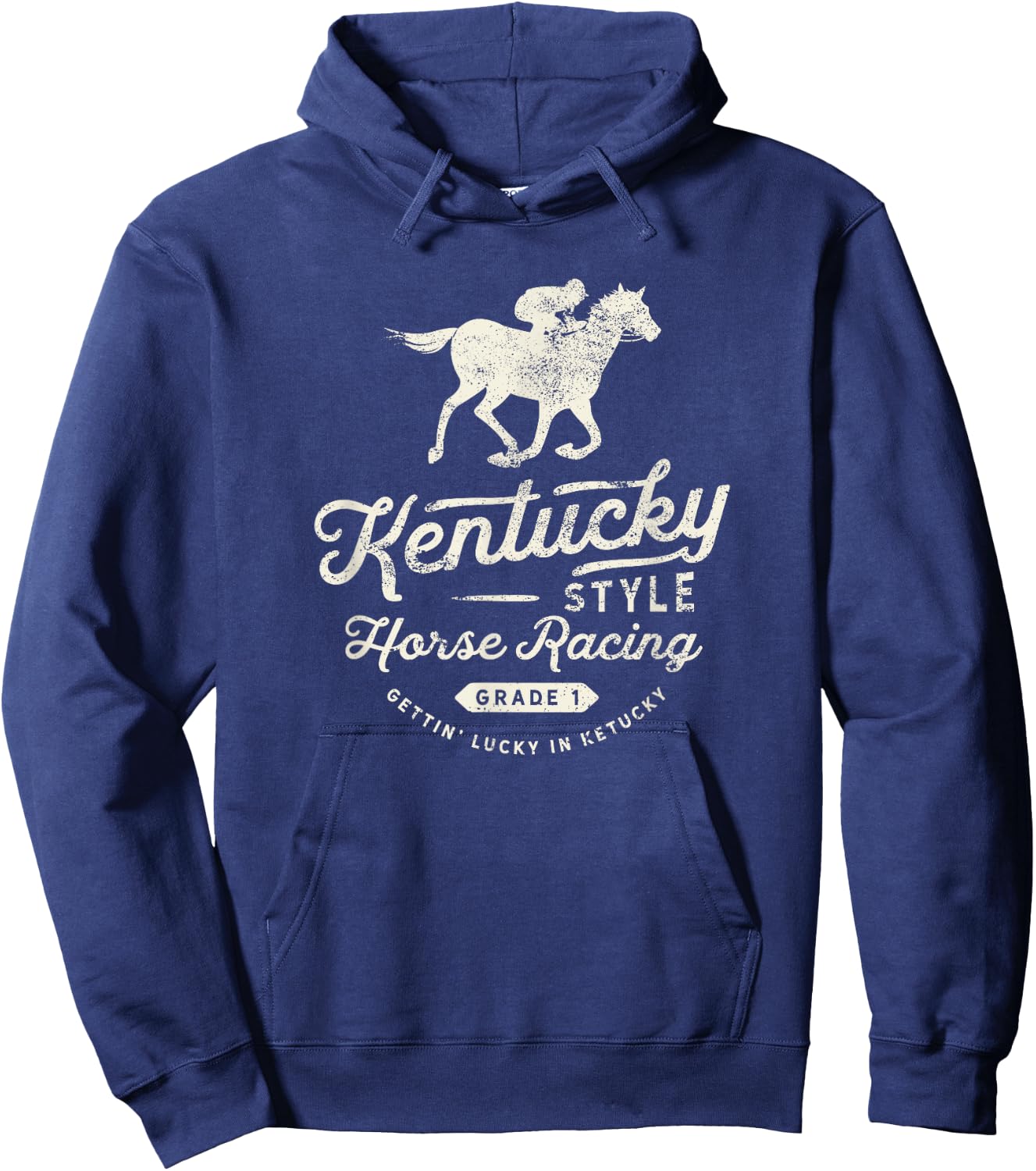 Funny Derby Day, Kentucky style horse racing Hoodie - Hoodie | Navy