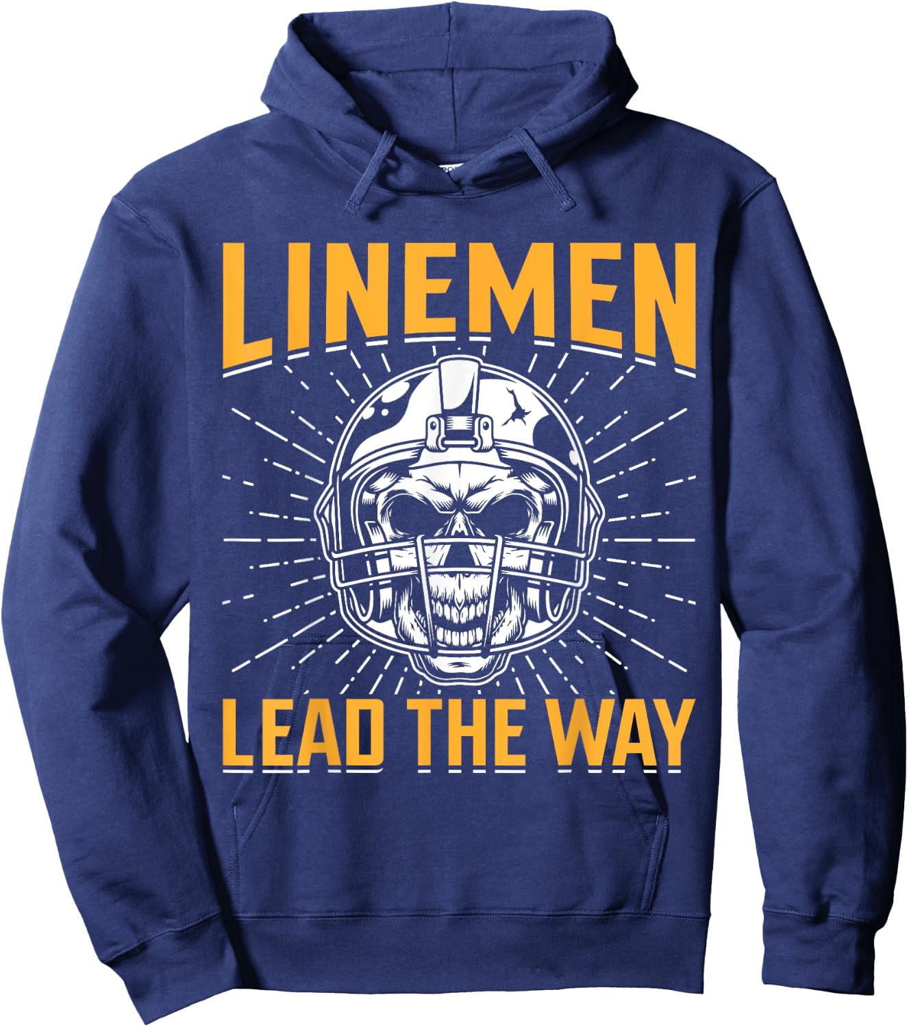 Linemen Lead The Way - American Football Hoodie - Hoodie | Navy