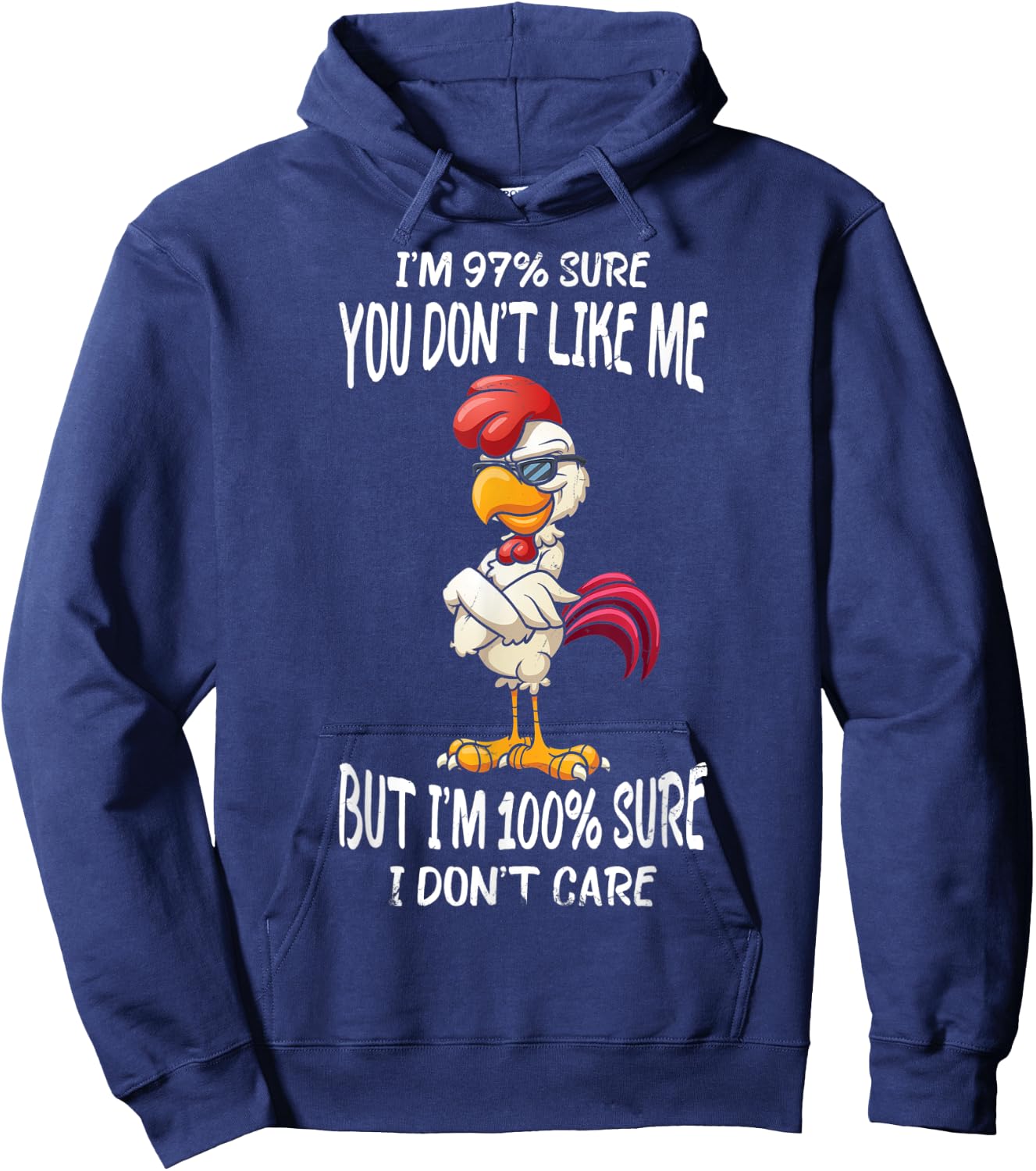 I'm 97% Sure You Don't Like Me But I'm Sure I Don't Care Hoodie - Hoodie | Navy