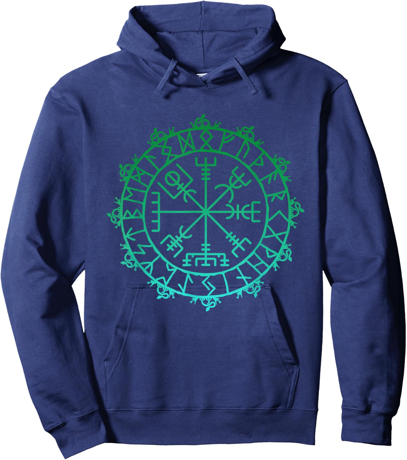 Nordic Symbol Vegvisir Viking Symbol Celtic Rune Hoodie - Hoodie | Navy