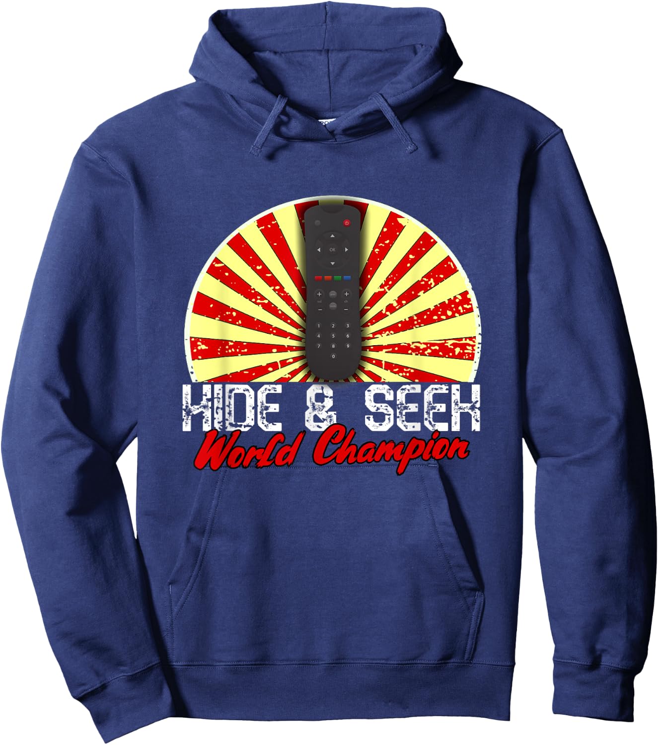Funny Lost Remote Control Hide And Seek World Champion TV Hoodie - Hoodie | Navy