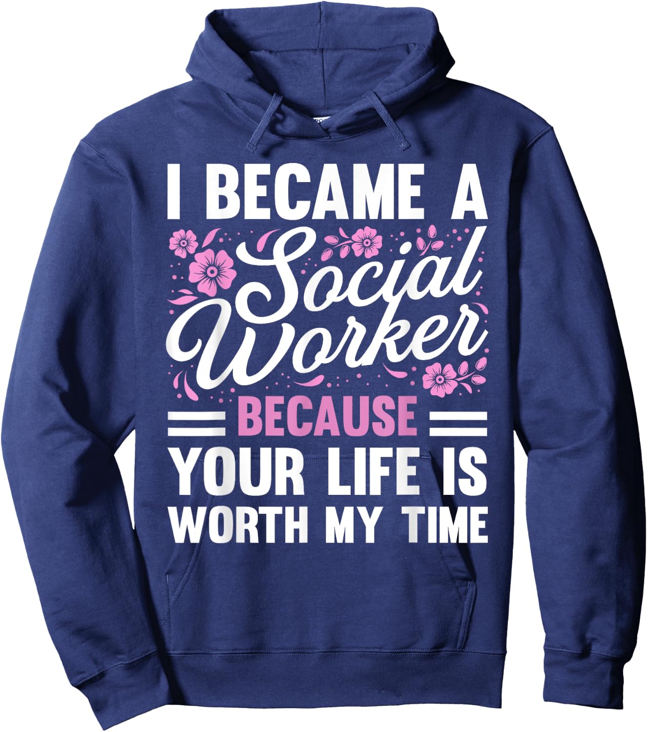Funny Social Worker Design Women Social Work Service Hoodie - Hoodie | Navy
