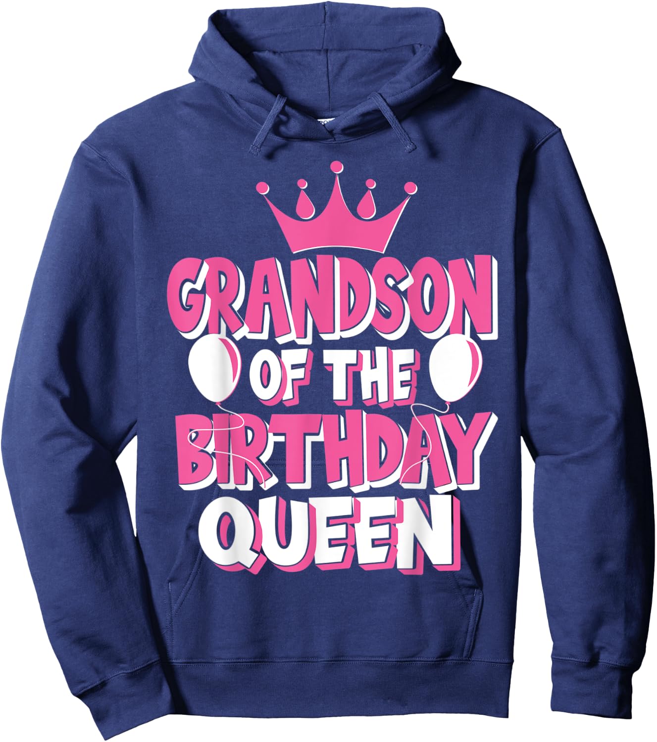 Grandson Of The Birthday Queen Celebration Family Matching Hoodie - Hoodie | Navy