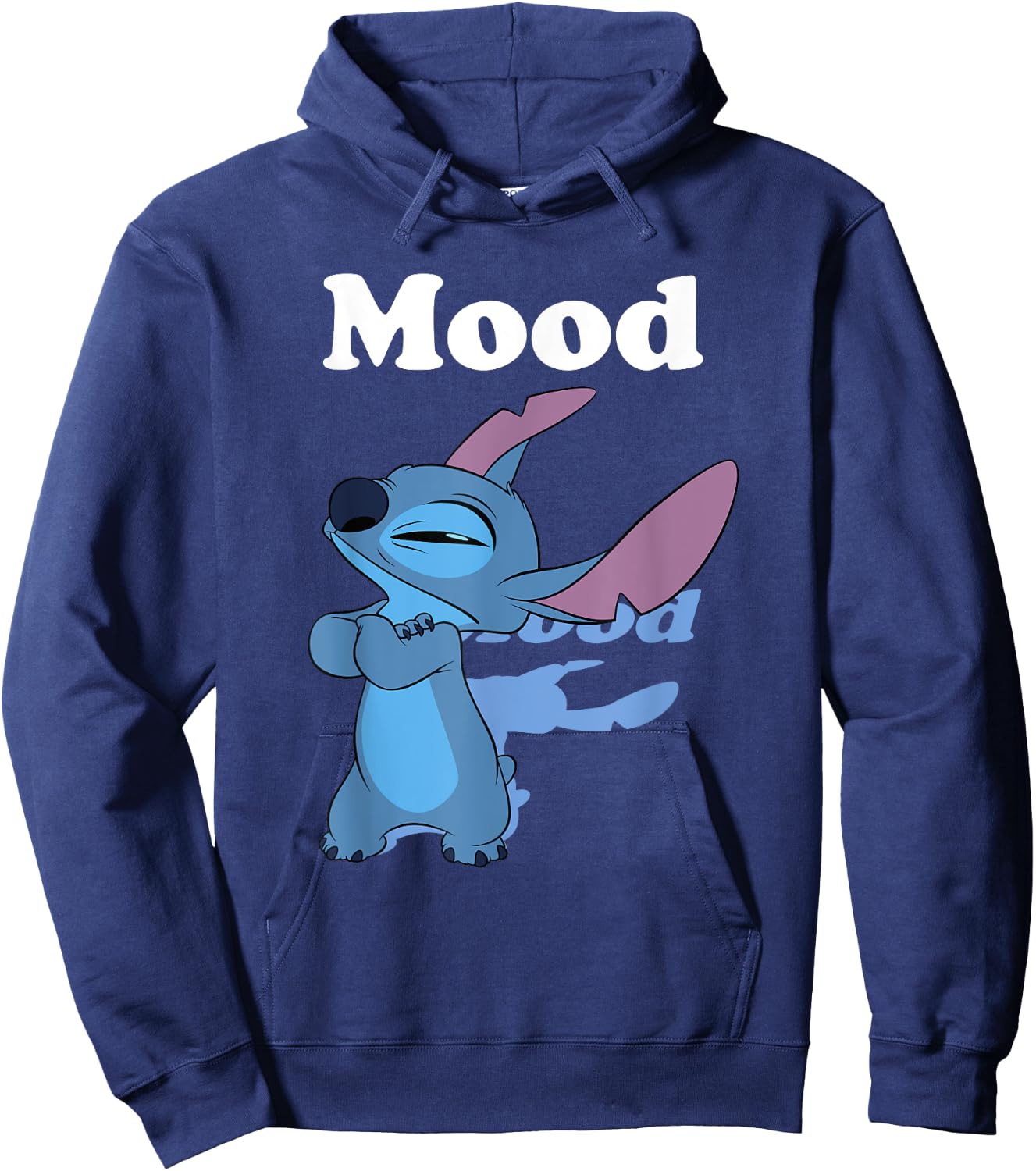 Disney Lilo & Stitch Angry Mood Shadowed Portrait Hoodie - Hoodie | Navy