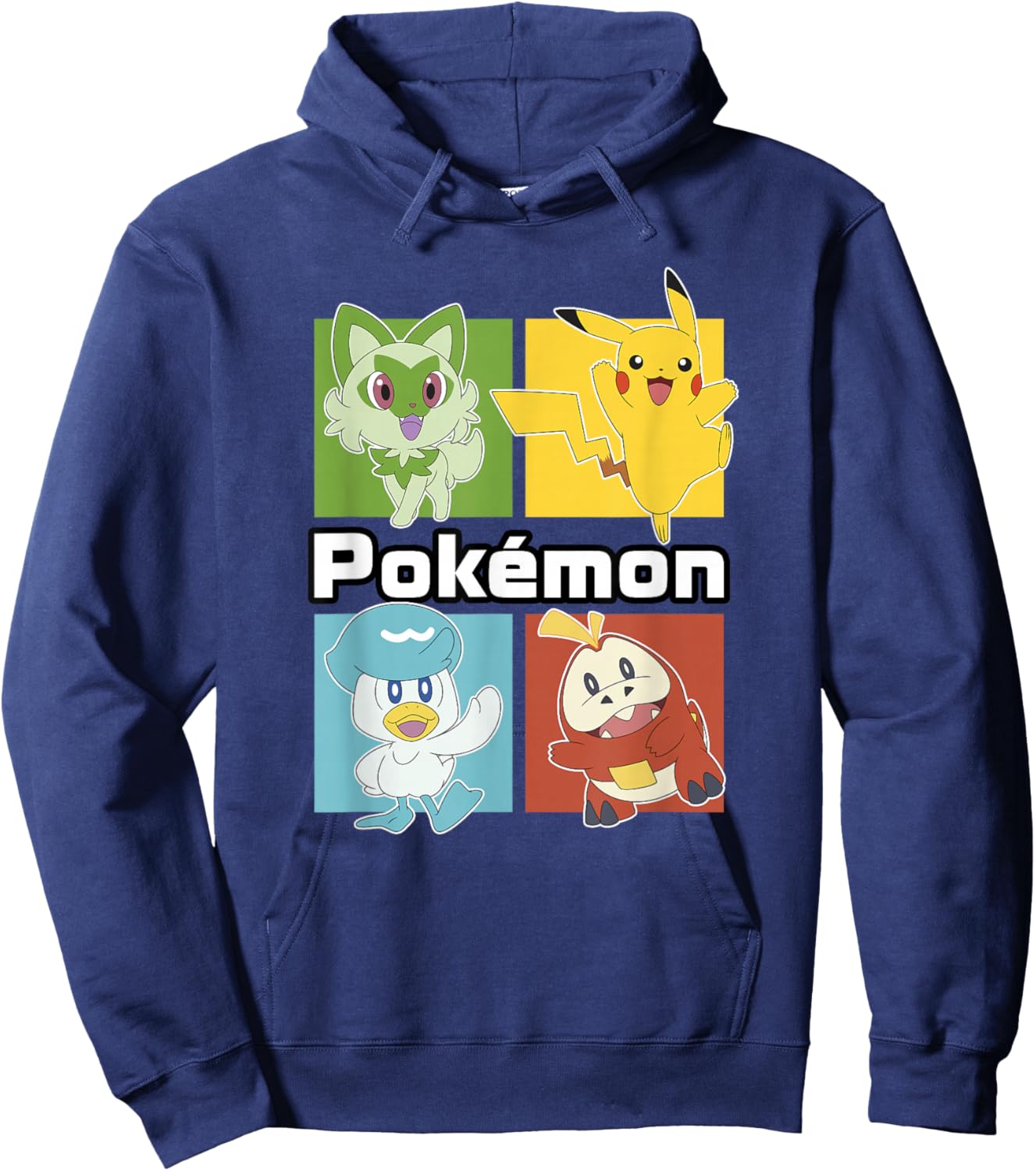 Pokémon Group Shot Starters Boxed Up Portrait Hoodie - Hoodie | Navy