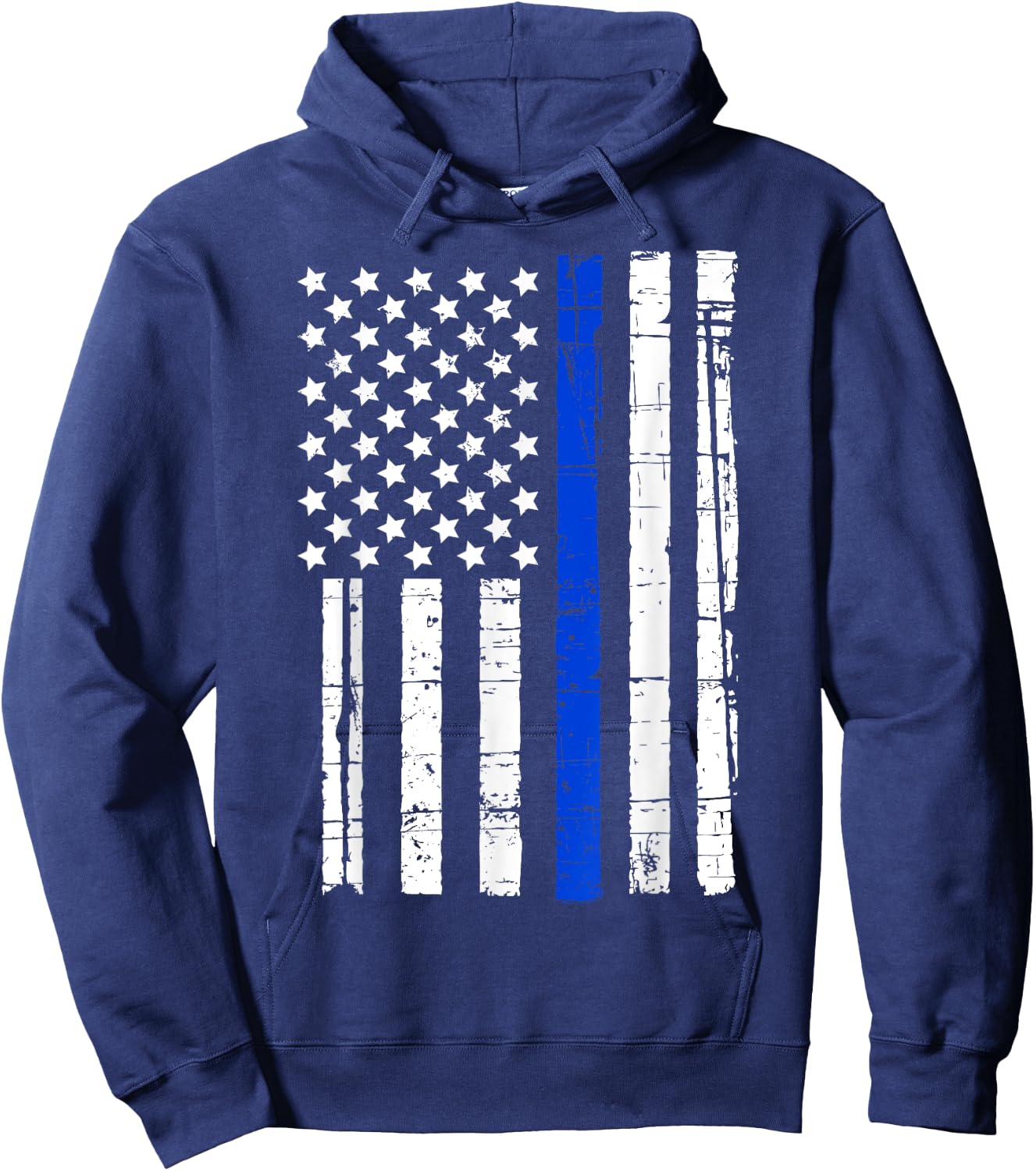 Blue line flag Hoodie - Hoodie | Navy