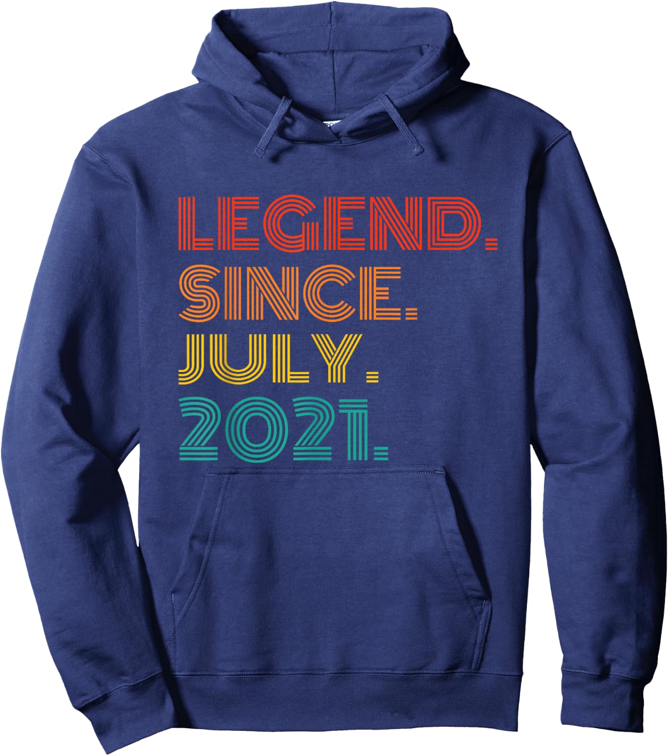 Legend Since July 2021 Vintage Idea 2021 Birth Of Birthday Hoodie - Hoodie | Navy
