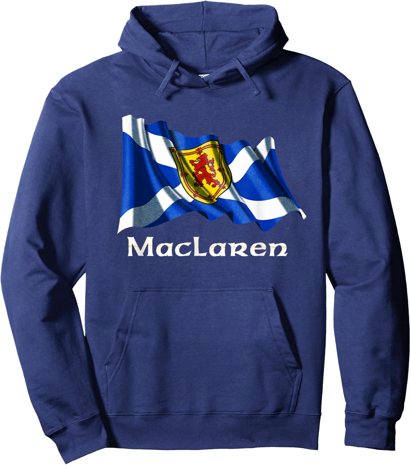 Scottish Flag Clan MacLaren Lion Rampant Scotland Flag Hoodie - Hoodie | Navy