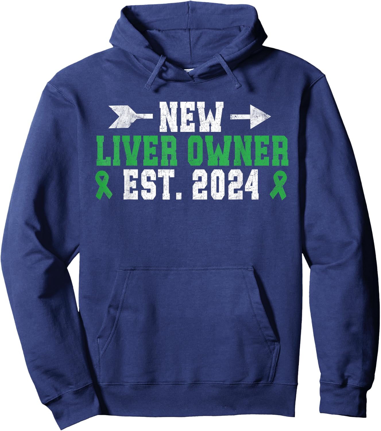 New Liver Owner Est 2024 Liver Transplant Liver Recipient Hoodie - Hoodie | Navy
