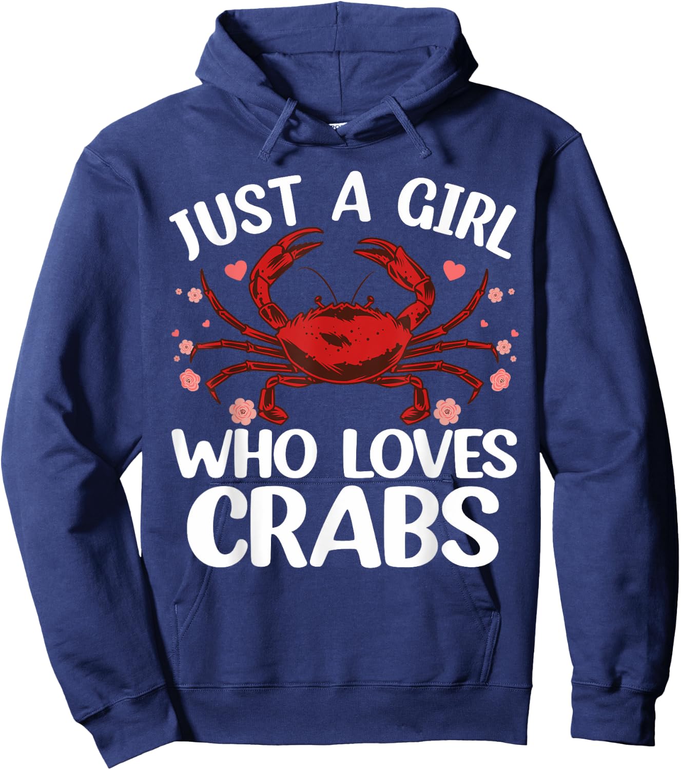 Funny Crab Design For Girls Kids Women Hermit Crab Lovers Hoodie - Hoodie | Navy