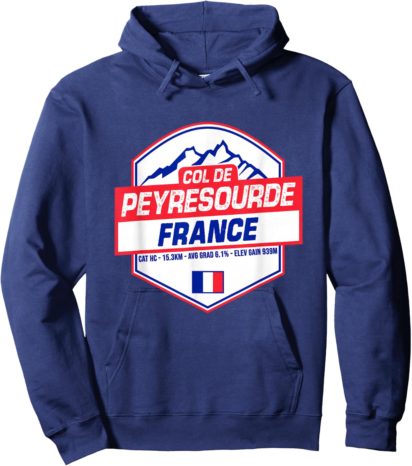 Col de Peyresourde Cycling In France Road Cyclist Hoodie - Hoodie | Navy