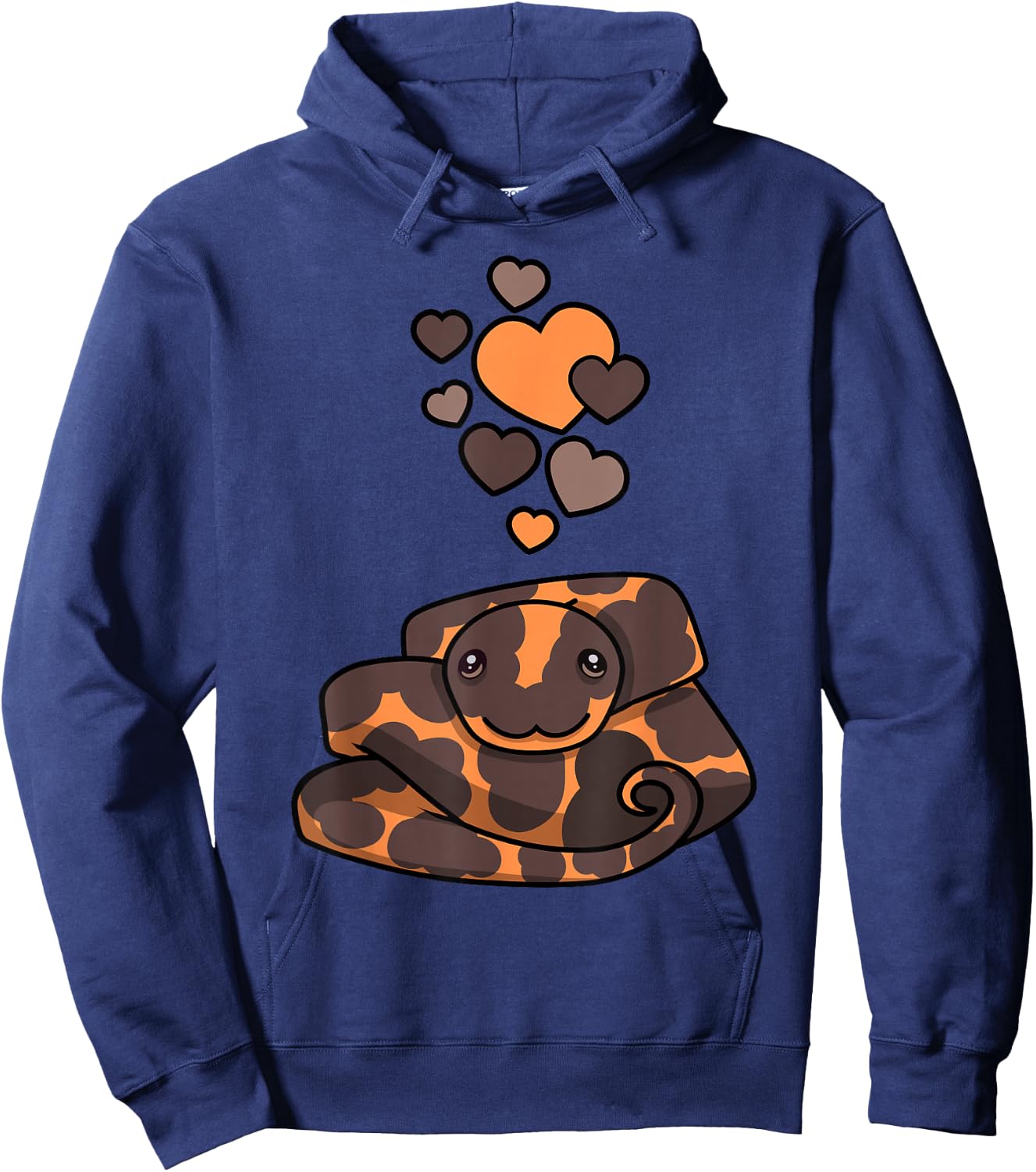 Kenyan Sand Boa With Hearts Hoodie - Hoodie | Navy
