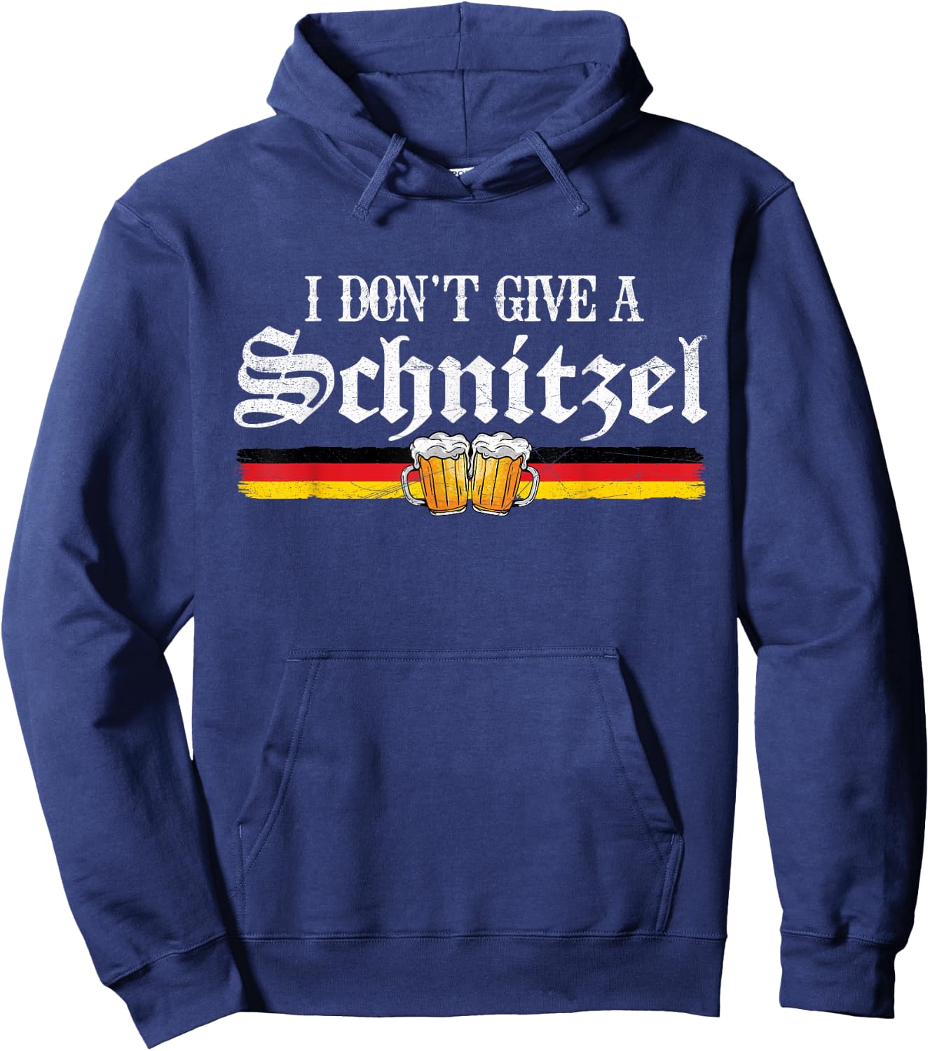 I Dont Give A Schnitzel Funny Oktoberfest German Men Women Hoodie - Hoodie | Navy