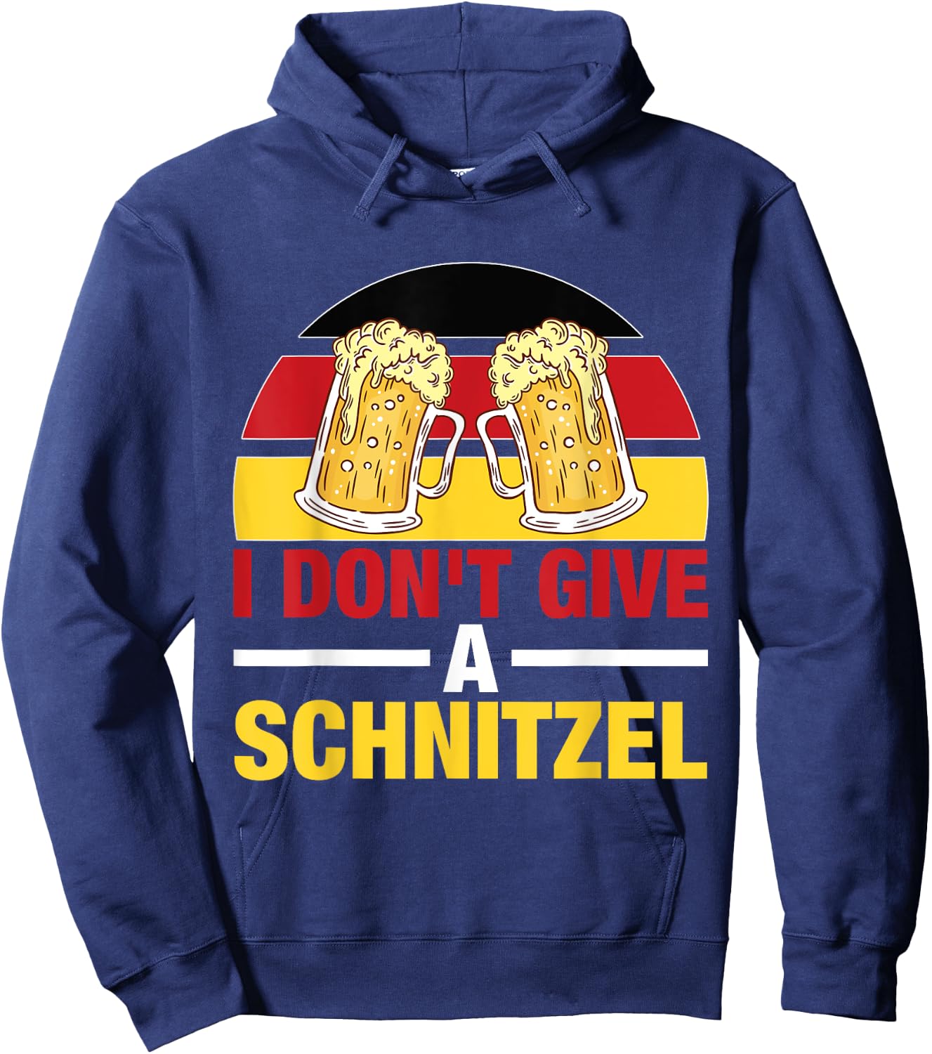 I don't give a Schnitzel Wurst Schnitzel Beer German Hoodie - Hoodie | Navy